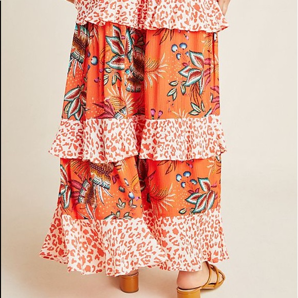 NWT Farm Rio Amabella Tiered Maxi Skirt Anthro - Picture 3 of 4